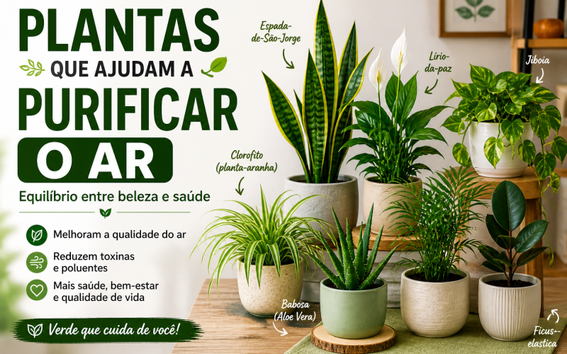 7 plantas que ajudam a purificar o ar