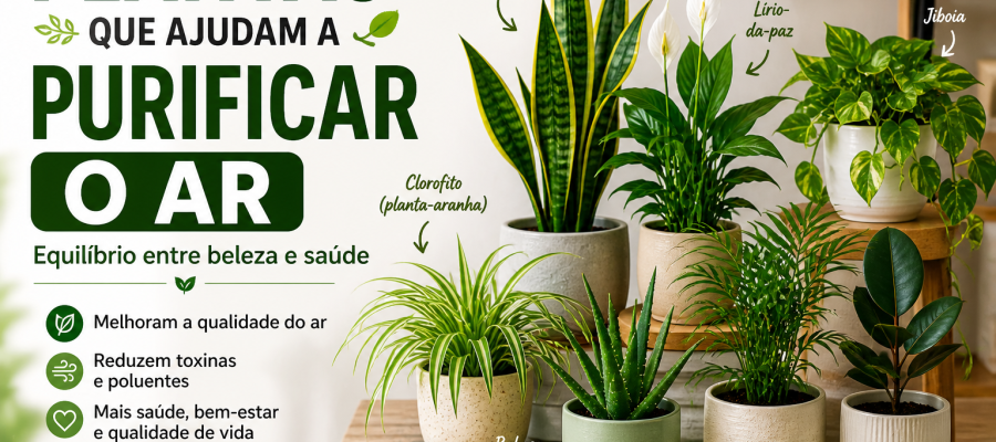 7 plantas que ajudam a purificar o ar