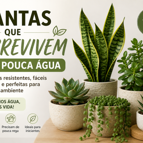 plantas que sobrevivem com pouca água em apartamento