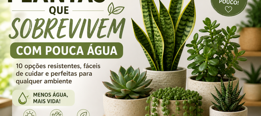 plantas que sobrevivem com pouca água em apartamento